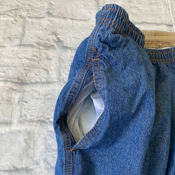 Haband active Joe XL short 100% cotton pull on pants/jeans w/elastic waist - Picture 4 of 12